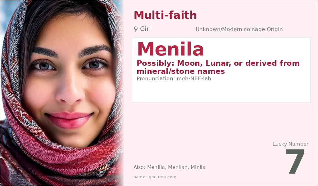 Menila Name Meaning and Details