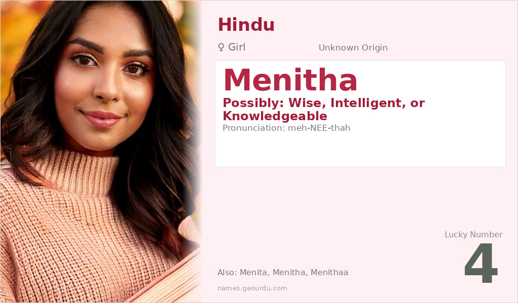 Menitha Name Meaning and Details