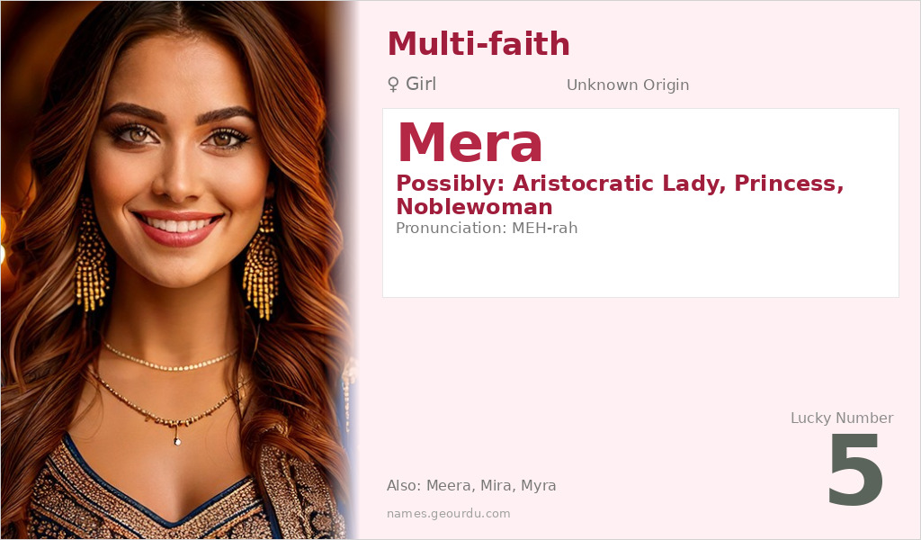 Mera Name Meaning and Details