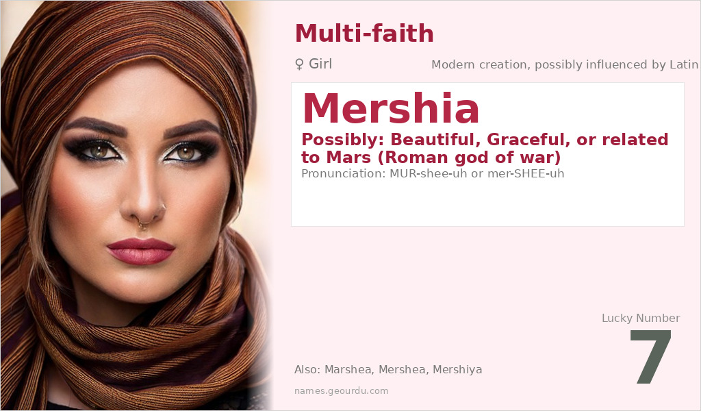 Mershia Name Meaning and Details