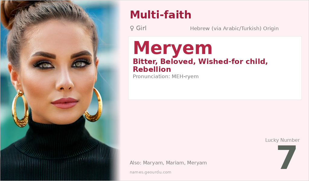 Meryem Name Meaning and Details