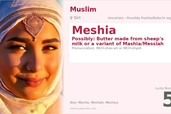 Meshia Name Meaning — Origin, Gender & Details (2025)