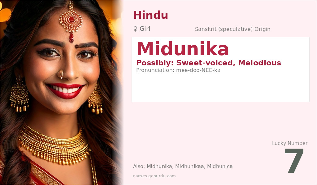 Midunika Name Meaning and Details