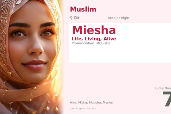 Miesha Name Meaning — Arabic Origin, Girl Name & Details (2025)