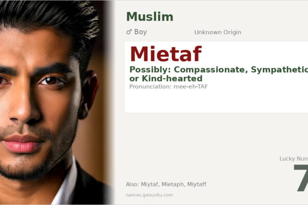 Mietaf Name Meaning — Origin, Gender & Details (2025)