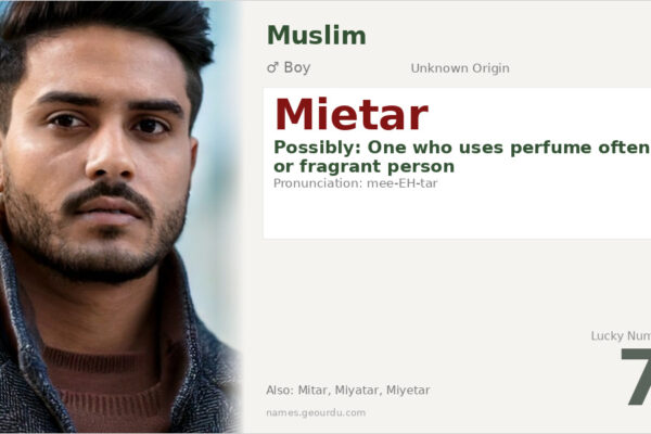 Mietar Name Meaning — Origin, Gender & Details (2025)