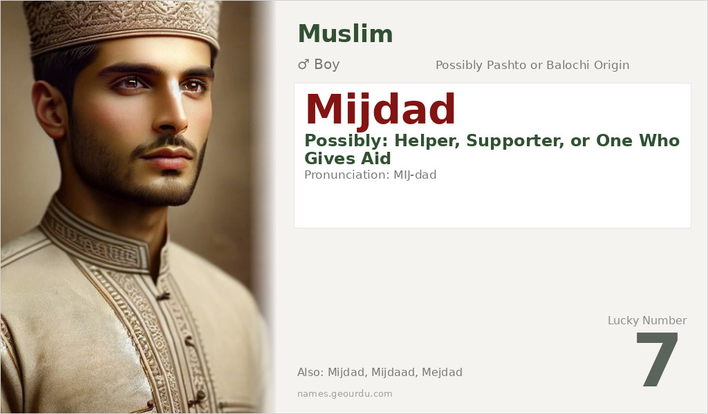 Mijdad Name Meaning and Details
