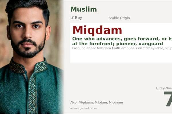 Miqdam Name Meaning — Arabic Origin, Boy Name & Details (2025)