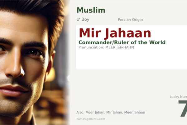 Mir Jahaan Meaning — Persian Origin, Boy Name & Details (2025)