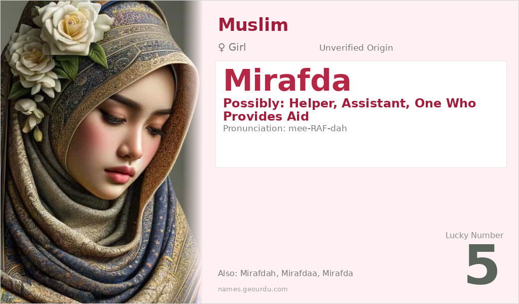 Mirafda Name Meaning and Details