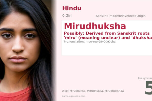Mirudhuksha Name Meaning — Origin, Gender & Details (2025)