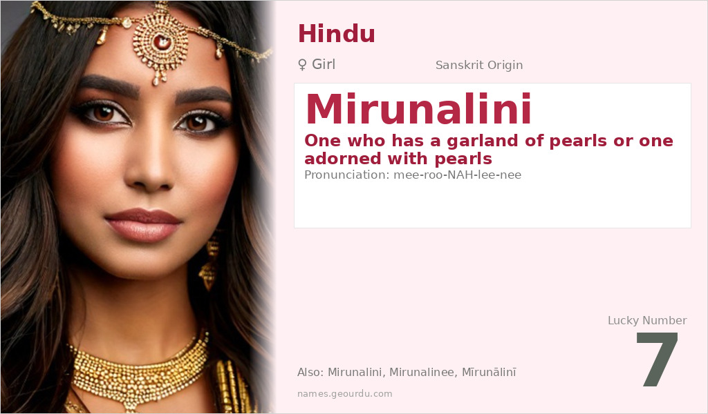 Mirunalini Name Meaning and Details