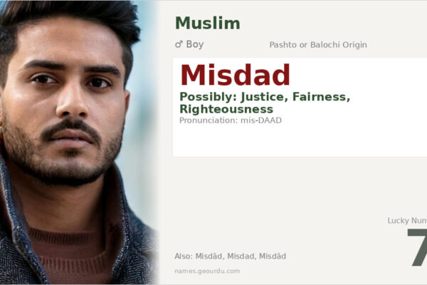 Misdad Name Meaning — Pashto/Balochi Origin, Boy Name & Details (2025)