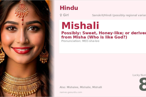 Mishali Name Meaning — Origin, Gender & Details (2025)