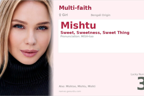 Mishtu Name Meaning — Sweetness Origin, Girl Name & Cultural Details (2025)