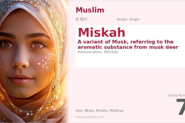 Miskah Name Meaning — Arabic Origin, Girl’s Name & Cultural Significance (2025)
