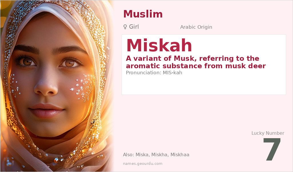 Miskah Name Meaning and Details