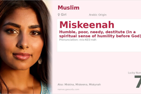 Miskeenah Name Meaning — Arabic Origin, Girl’s Name & Islamic Significance (2025)