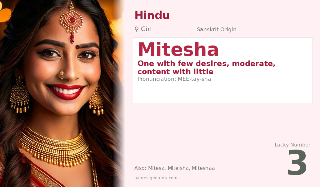 Mitesha Name Meaning and Details