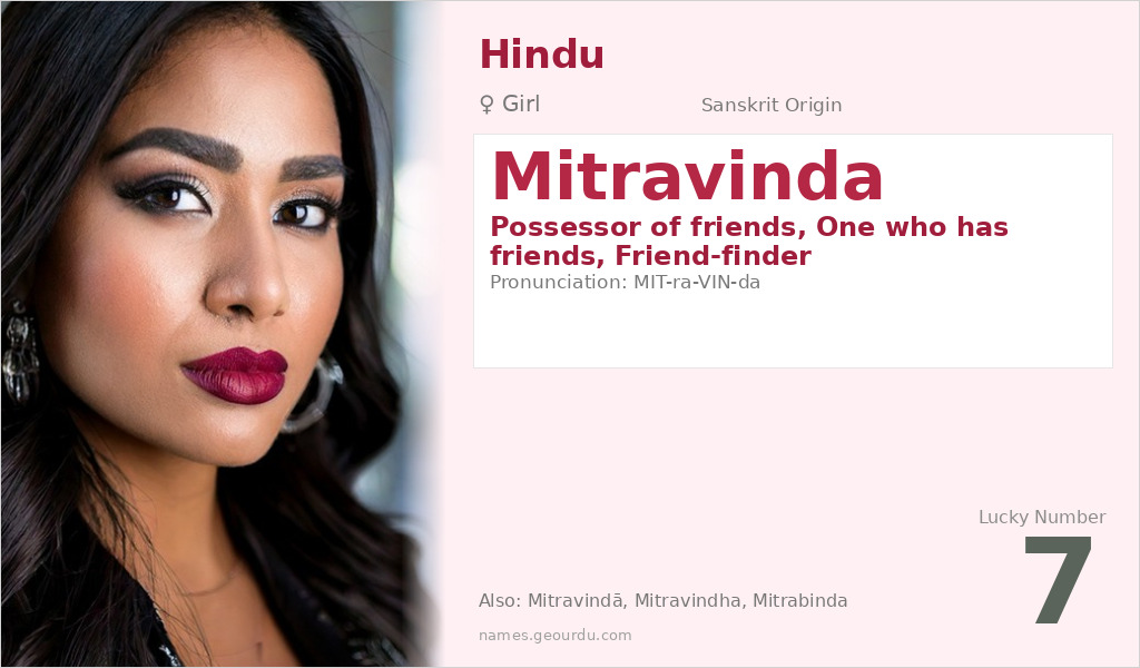 Mitravinda Name Meaning and Details