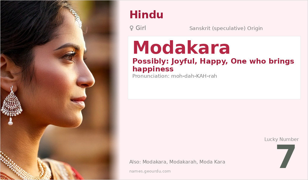 Modakara Name Meaning and Details