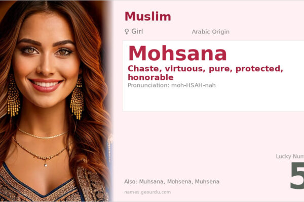 Mohsana Name Meaning — Arabic Origin, Girl Name & Details (2025)