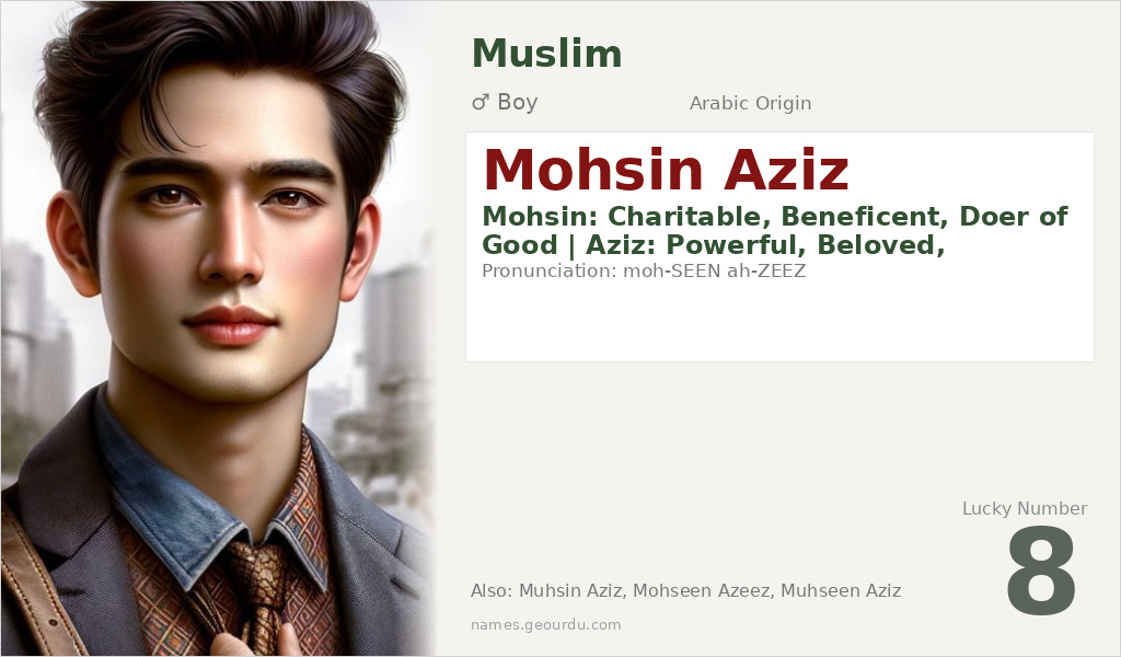 Mohsin Aziz Name Meaning and Details
