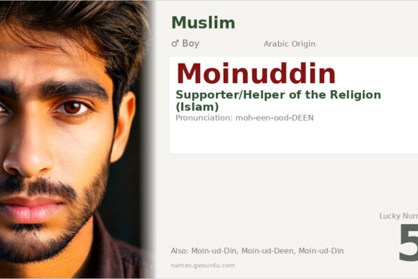 Moinuddin Name Meaning — Arabic Origin, Boy Name & Islamic Significance (2025)