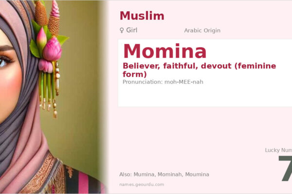 Momina Name Meaning — Arabic Origin, Girl Name & Details (2025)
