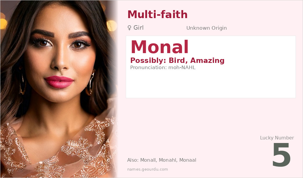 Monal Name Meaning and Details