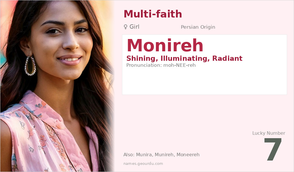 Monireh Name Meaning and Details