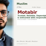 Motabir Name Meaning and Details