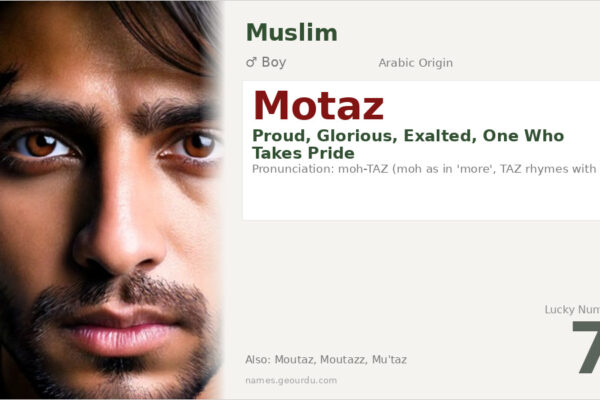 Motaz Name Meaning — Arabic Origin, Boy Name & Details (2025)