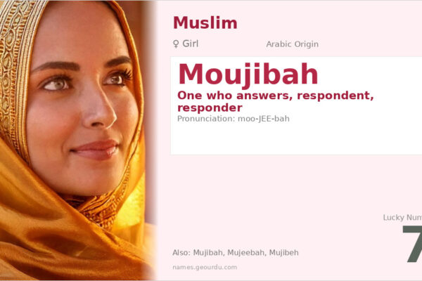Moujibah Name Meaning — Arabic Origin, Girl Name & Islamic Significance (2025)