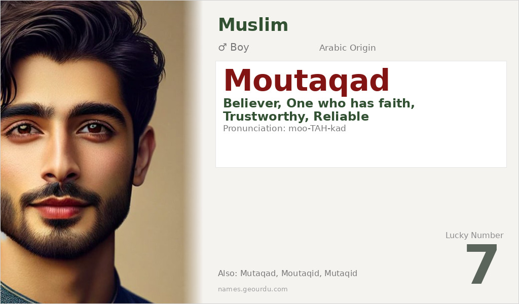 Moutaqad Name Meaning and Details