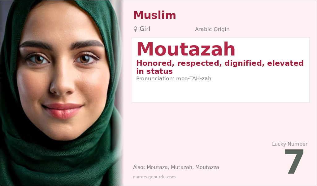 Moutazah Name Meaning and Details