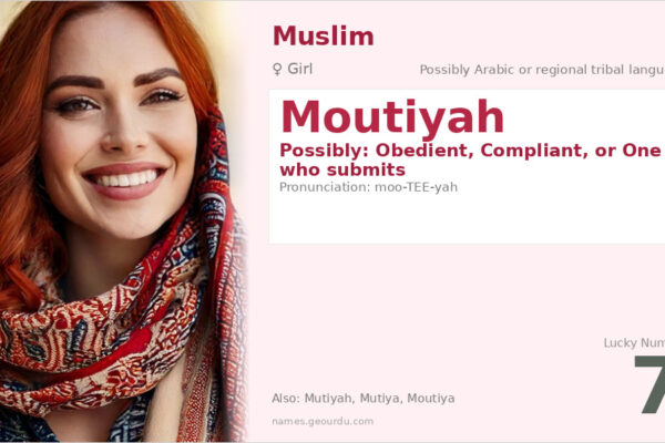 Moutiyah Name Meaning — Origin, Gender & Details (2025)