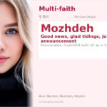 Mozhdeh Name Meaning and Details