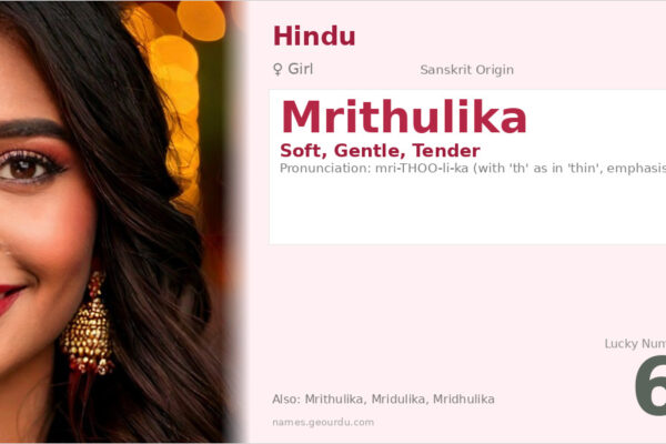 Mrithulika Name Meaning — Sanskrit Origin, Girl Name & Details (2025)