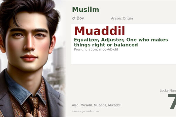 Muaddil Name Meaning — Arabic Origin, Boy Name & Details (2025)