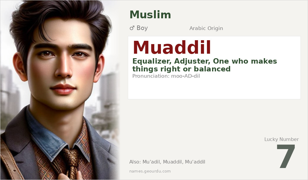 Muaddil Name Meaning and Details