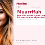 Muarrifah Name Meaning and Details