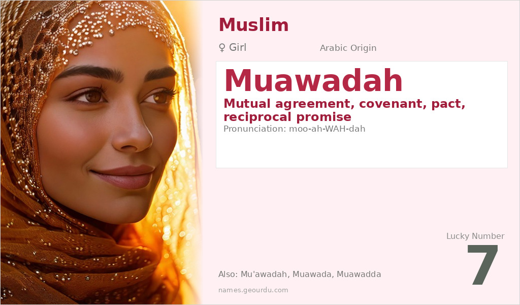 Muawadah Name Meaning and Details