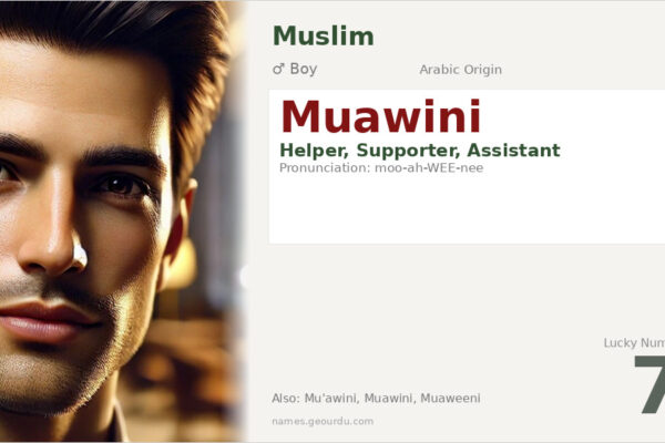 Muawini Name Meaning — Arabic Origin, Boy Name & Details (2025)