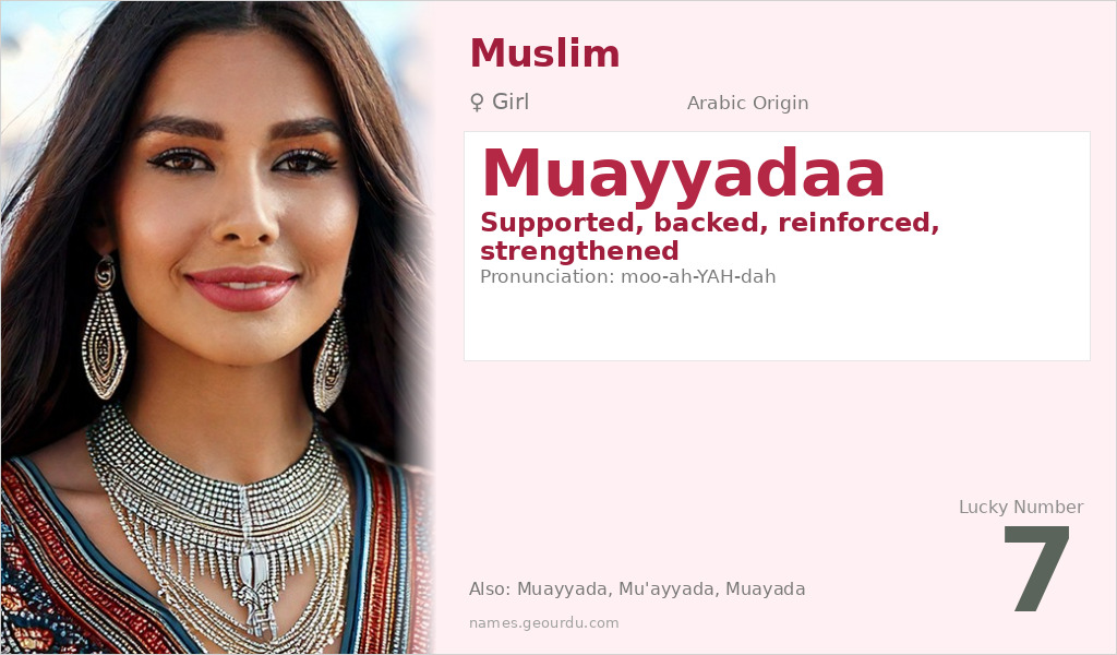 Muayyadaa Name Meaning and Details