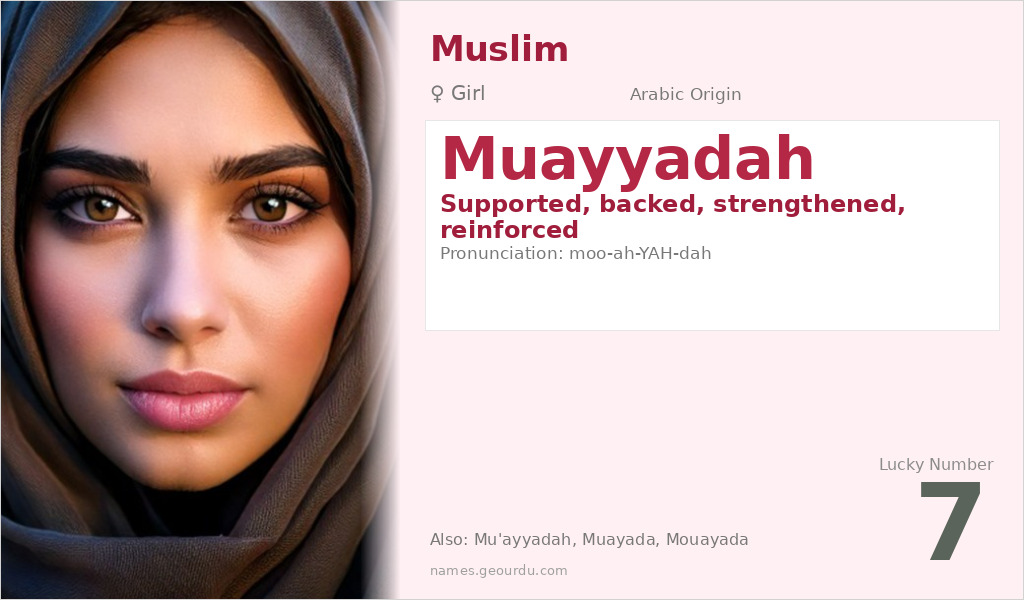 Muayyadah Name Meaning and Details