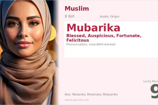 Mubarika Name Meaning — Arabic Origin, Girl Name & Details (2025)