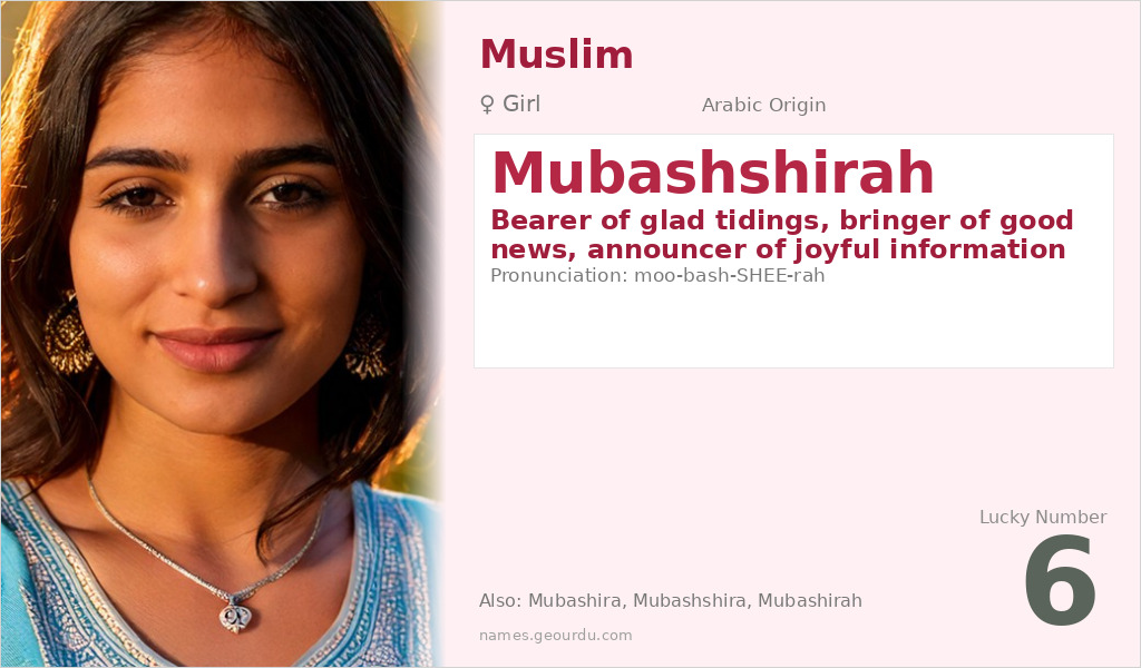 Mubashshirah Name Meaning and Details