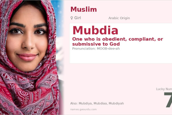 Mubdia Name Meaning — Arabic Origin, Girl & Details (2025)