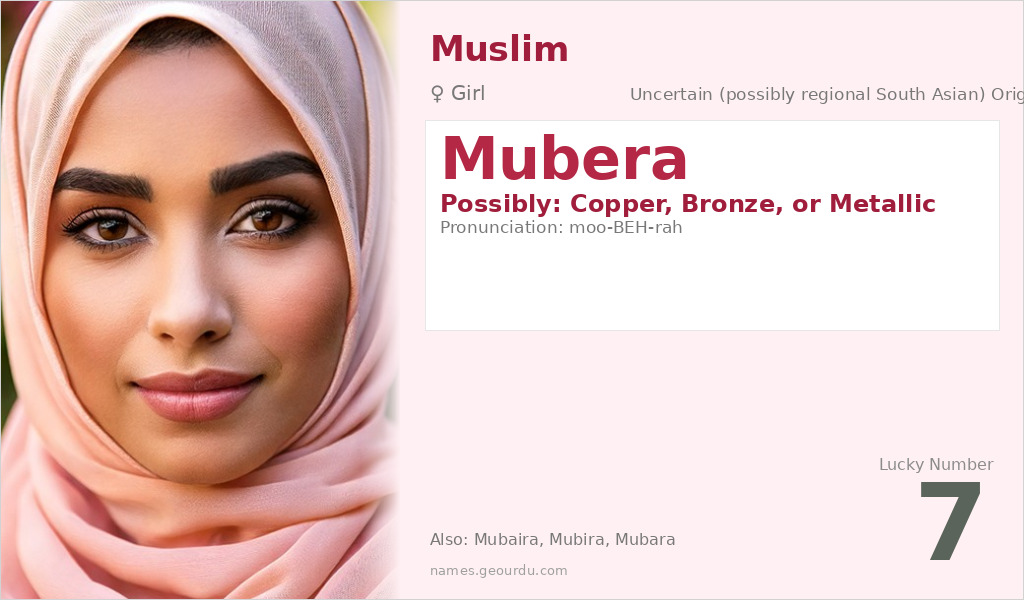 Mubera Name Meaning and Details
